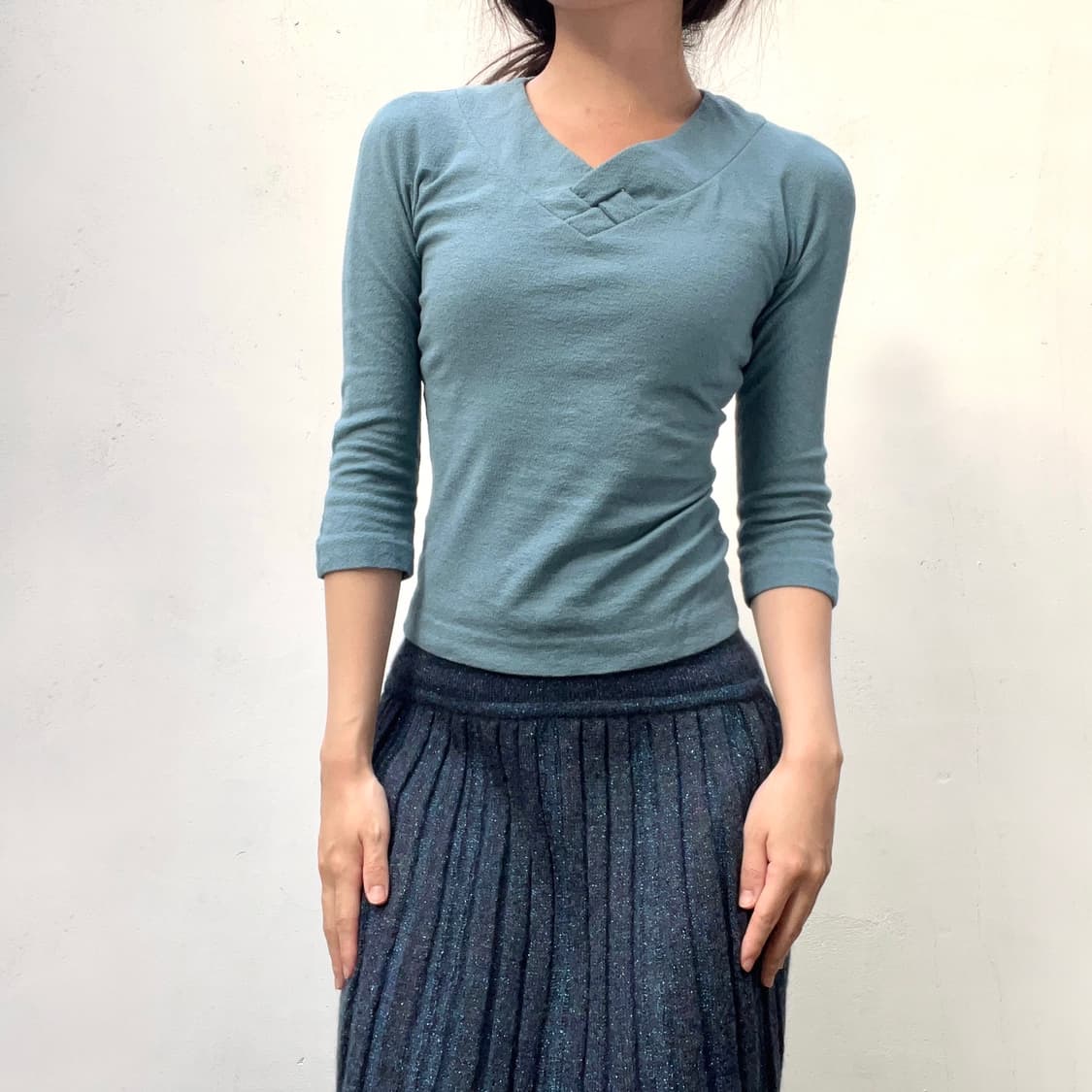 Aqua blue capri tee 상품이미지3