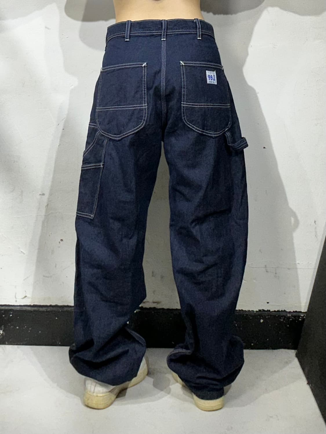 리 진청 카펜터 워크 팬츠 와이드 데님 팬츠 청바지 S 상품이미지3