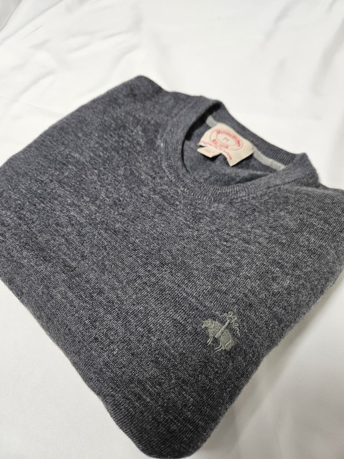 브룩스브라더스 메리노울 라운드넥 니트 티셔츠 M (거의 새상품) 상품이미지1