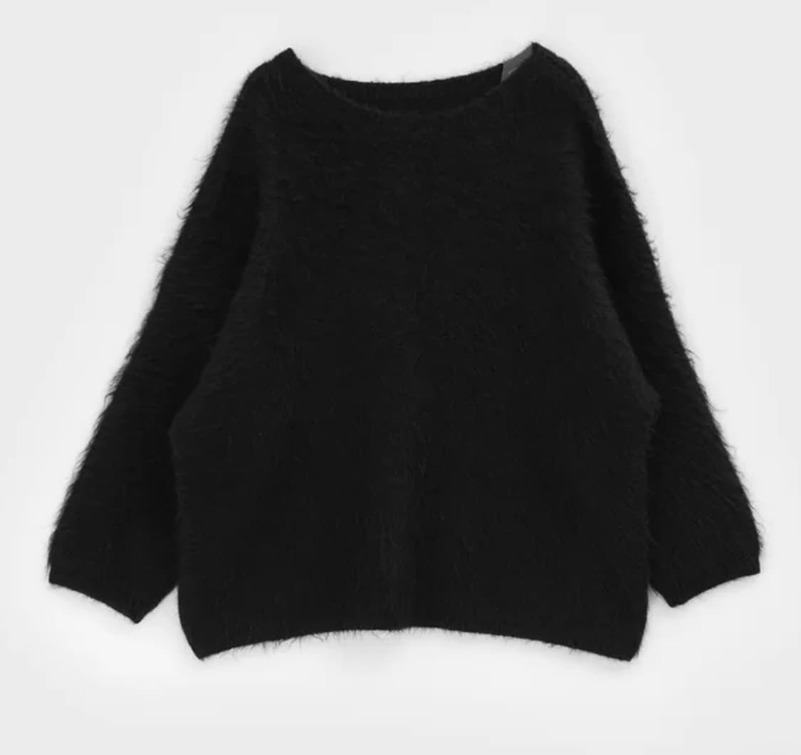 오버핏 보트넥 모헤어 니트 상품이미지3