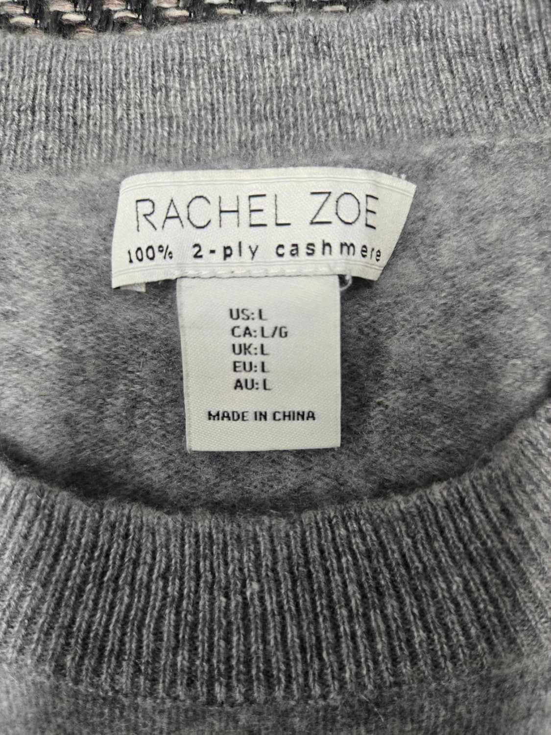 레이첼조 캐시미어100%  니트 스웨터 그레이 상품이미지9