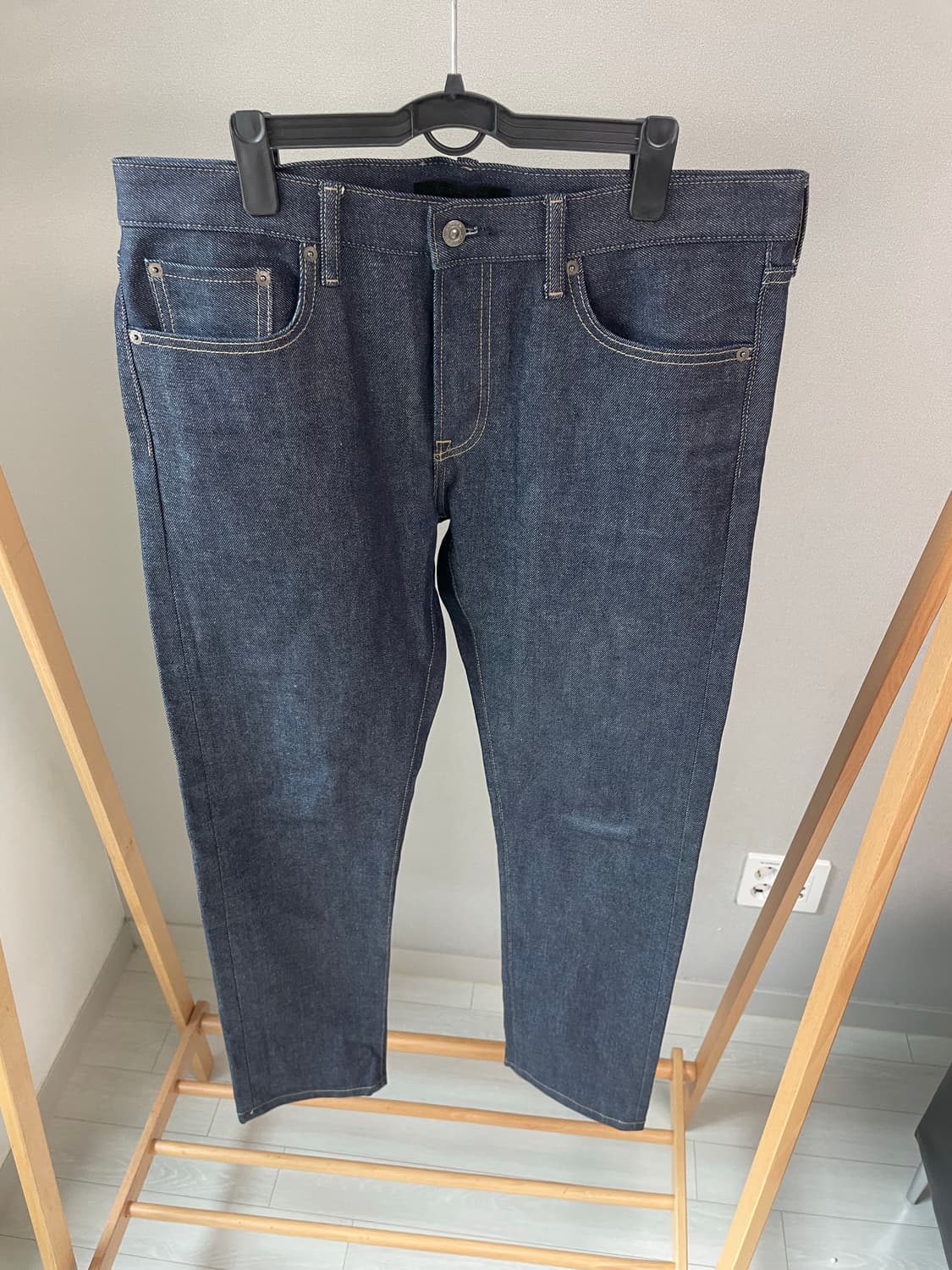 유니클로 스트레이트 데님 팬츠 (진청) 상품이미지3