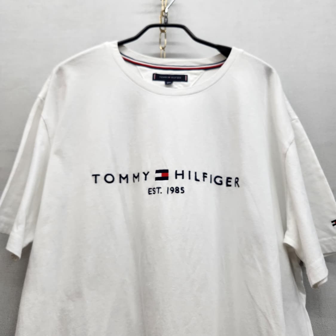 타미힐피거 빅로고자수 오가닉코튼 반팔 XL(XL) 상품이미지2