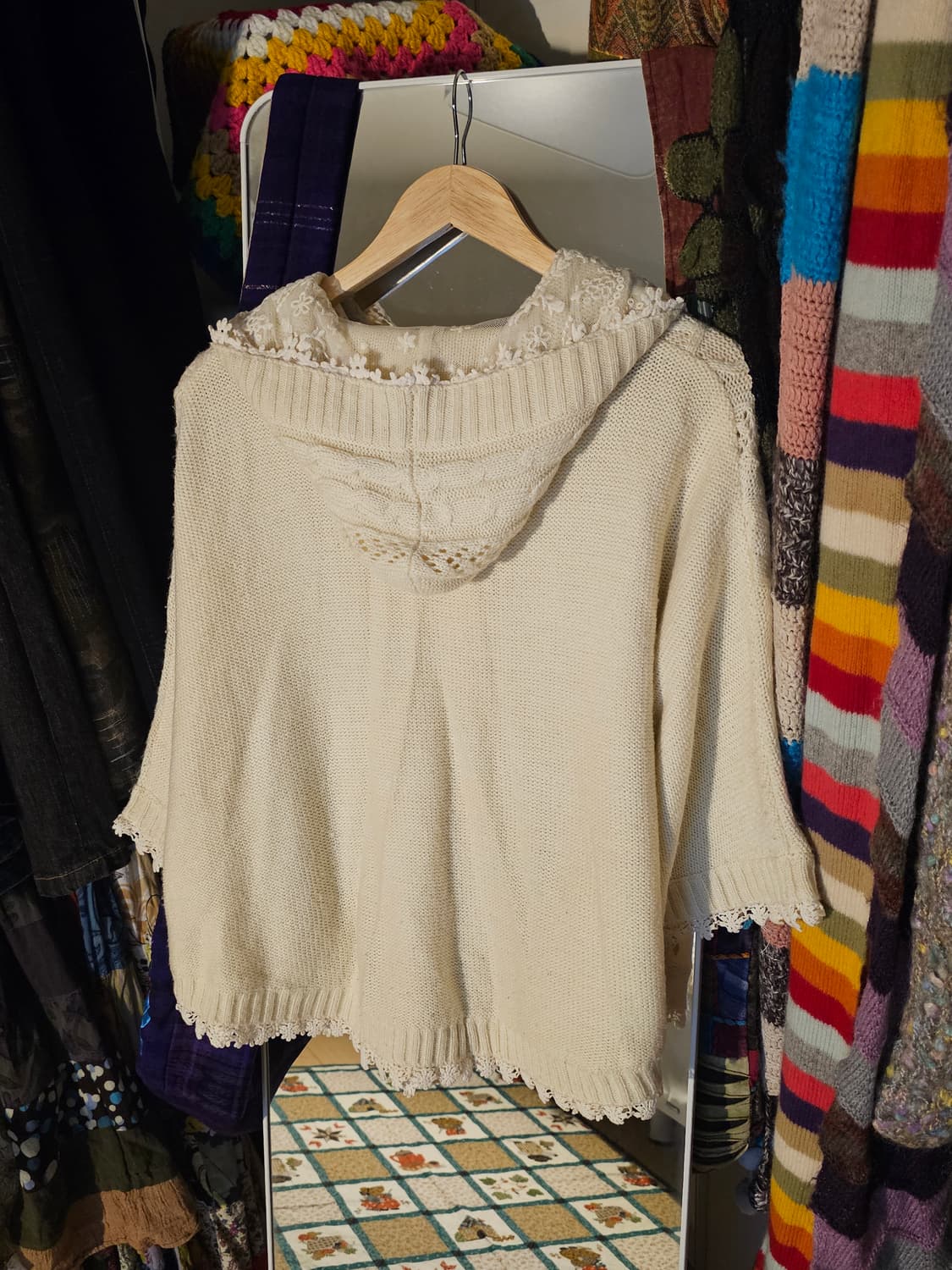 크로쉐 레이스 모리걸 후드 케이프 상품이미지2