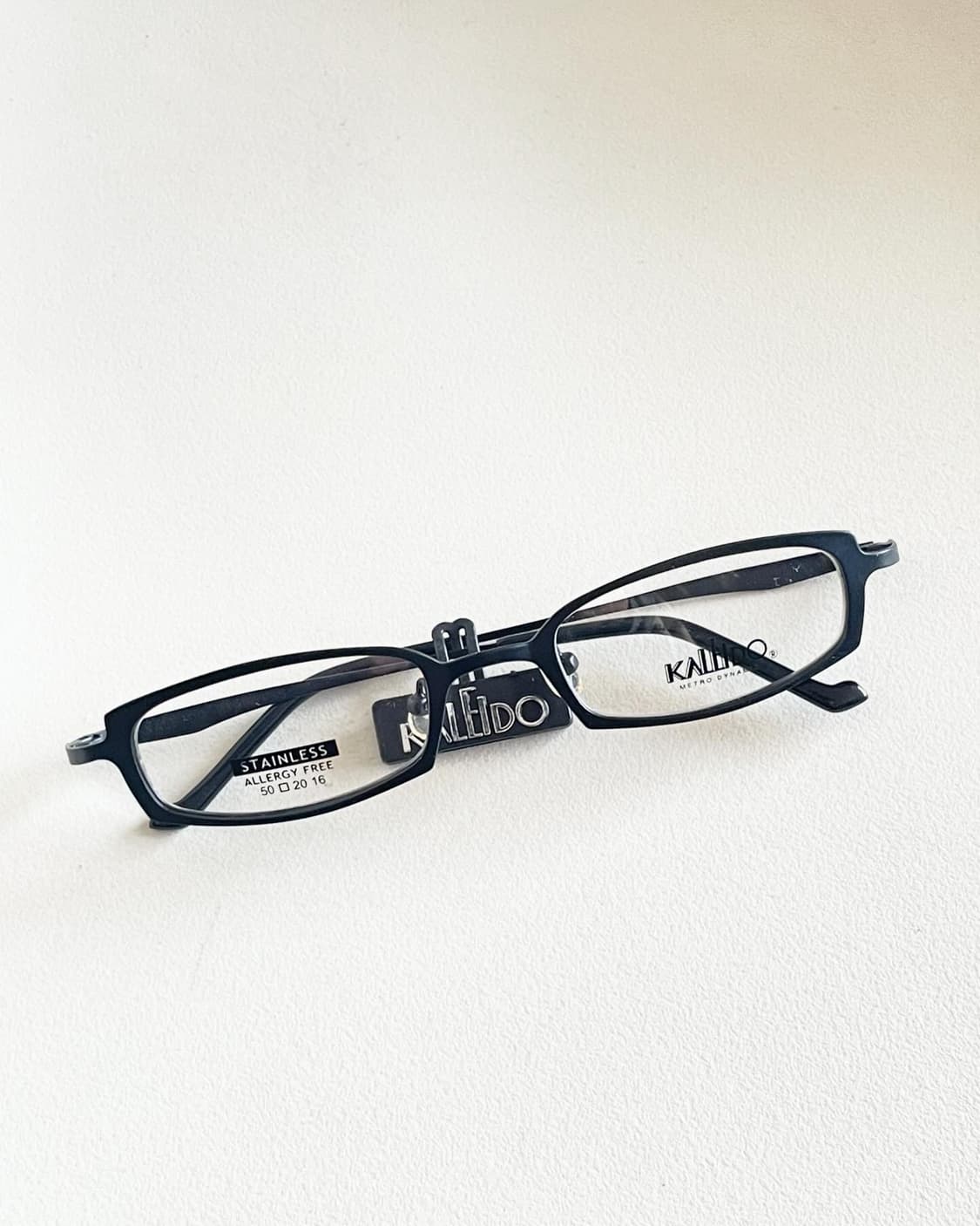 KALEIDO 슬림 스퀘어 블랙 빈티지 안경 상품이미지1