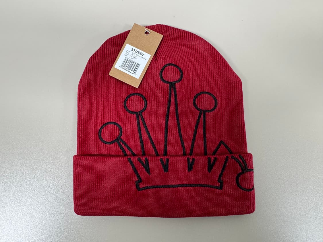 STUSSY 스투시 크라운 비니 마룬 신품 상품이미지1