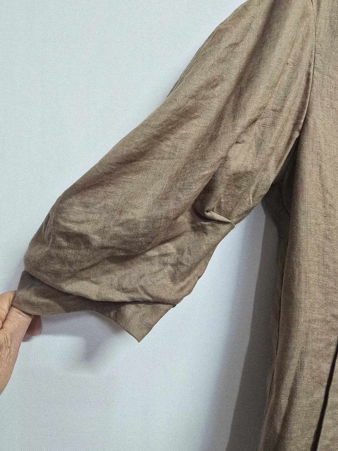 mare monte 브라운 하프 린넨 자켓 상품이미지4