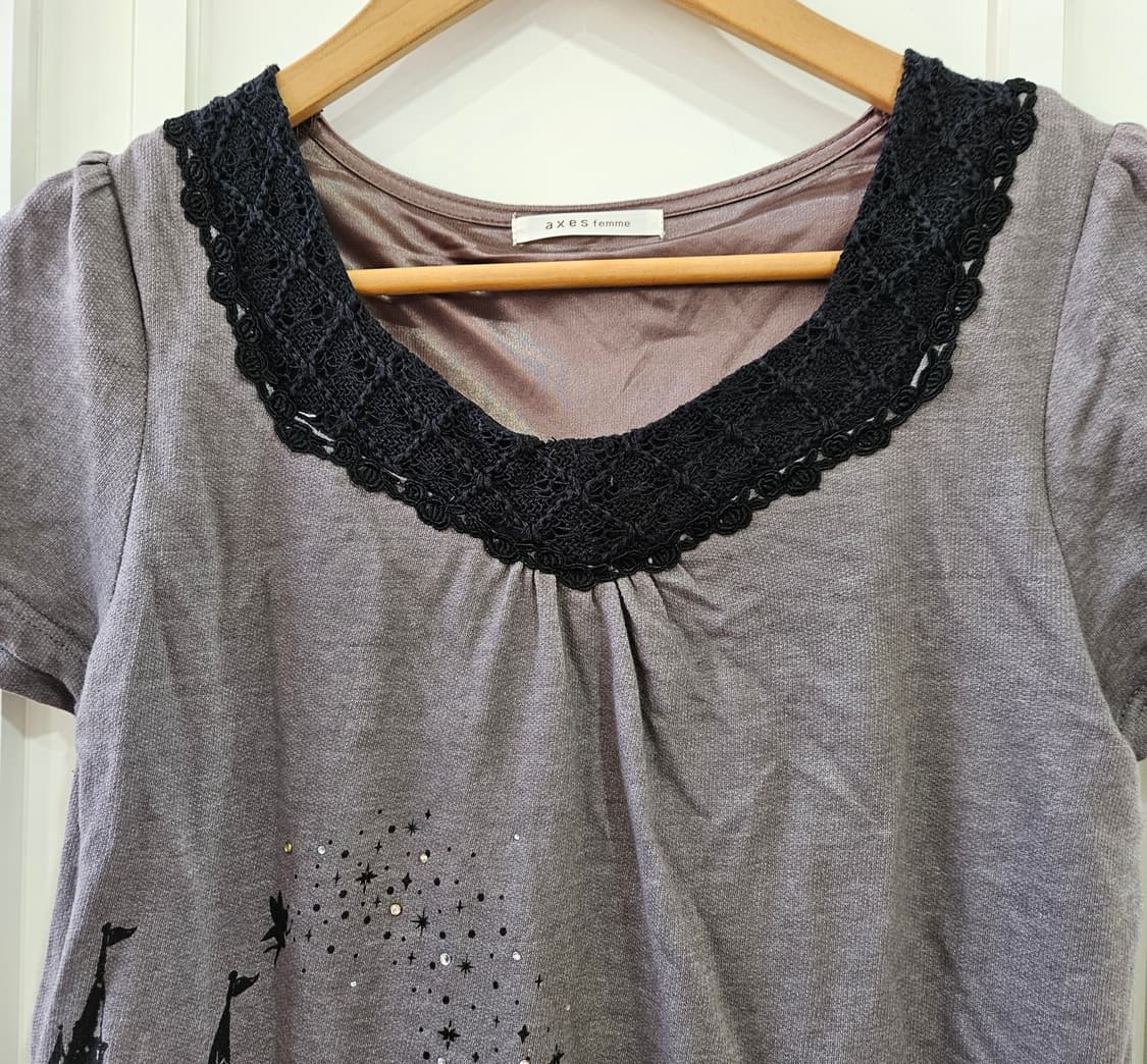 Axes Femme 페어리 프린팅 레이어드 원피스 상품이미지3