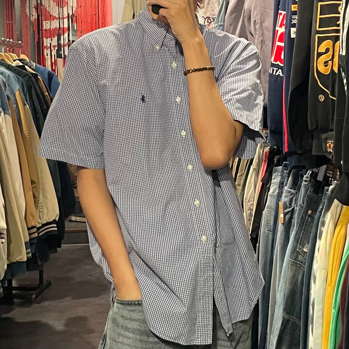 [IM] polo 폴로 체크 블루 반팔셔츠 상품이미지4