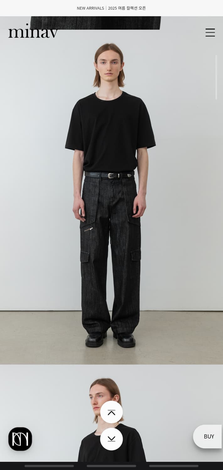 [ 미개봉 ] 미나브 카고 데님 팬츠 S 상품이미지1