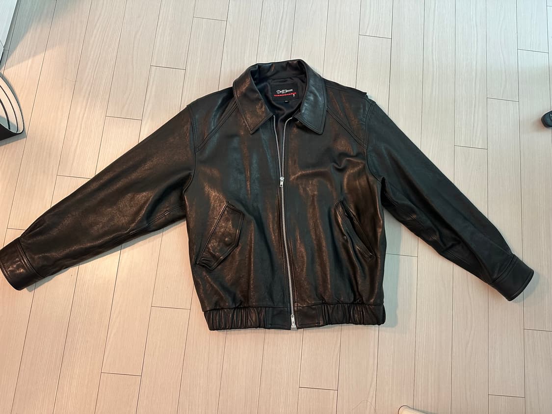 도프제이슨 프리미엄 베지터블 램스킨 보머 레더 자켓 XL 상품이미지1