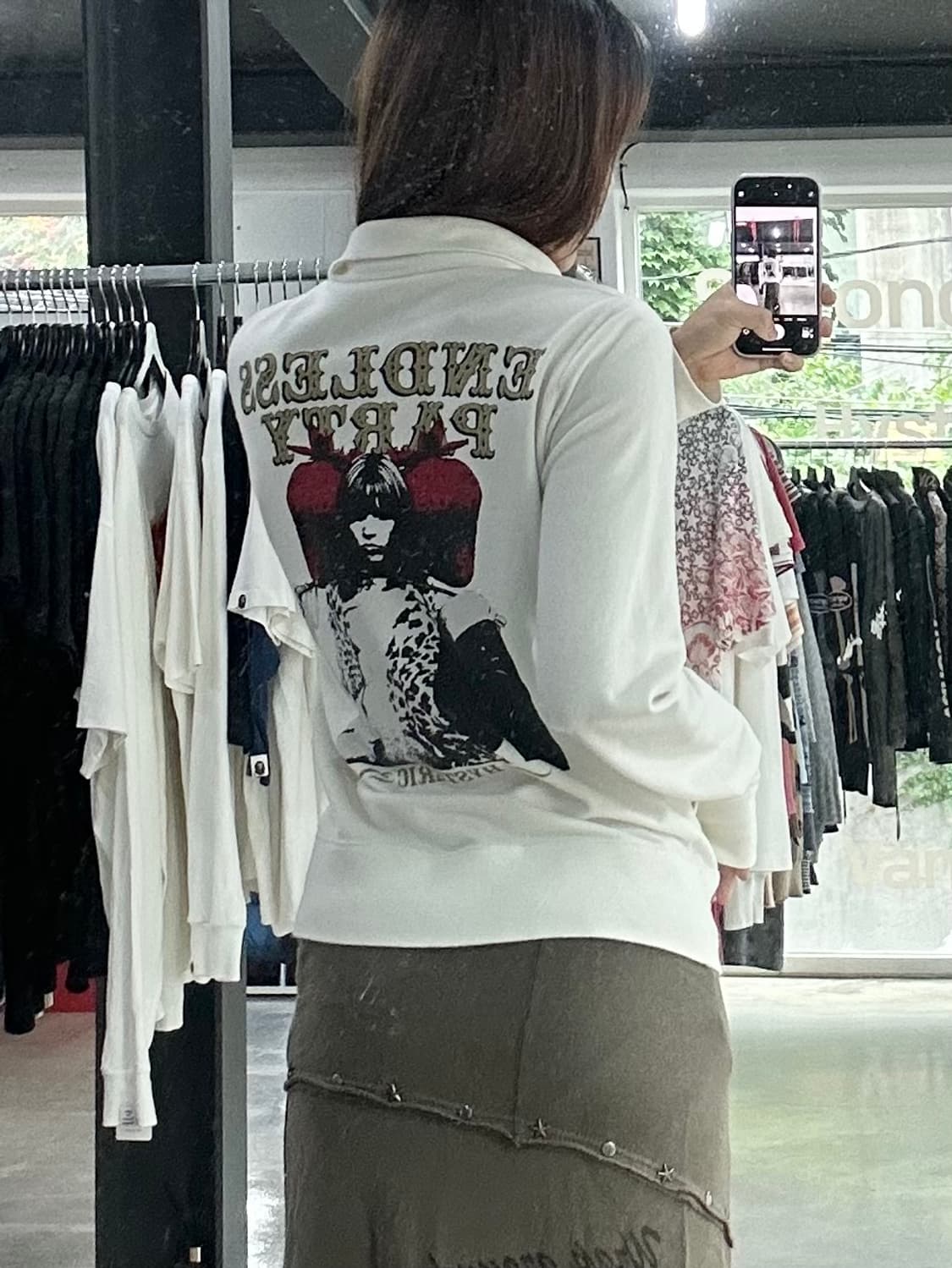 히스테릭글래머 걸프린팅 져지 집업 상품이미지2