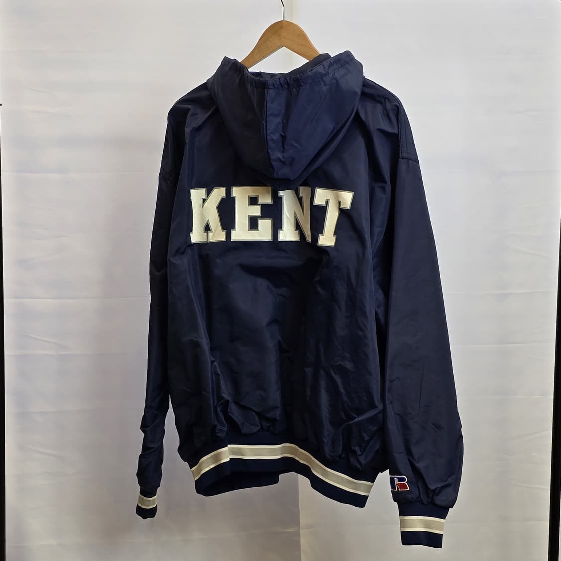 KENT BASEBALL 네이비 후드 하프집 아노락 상품이미지2