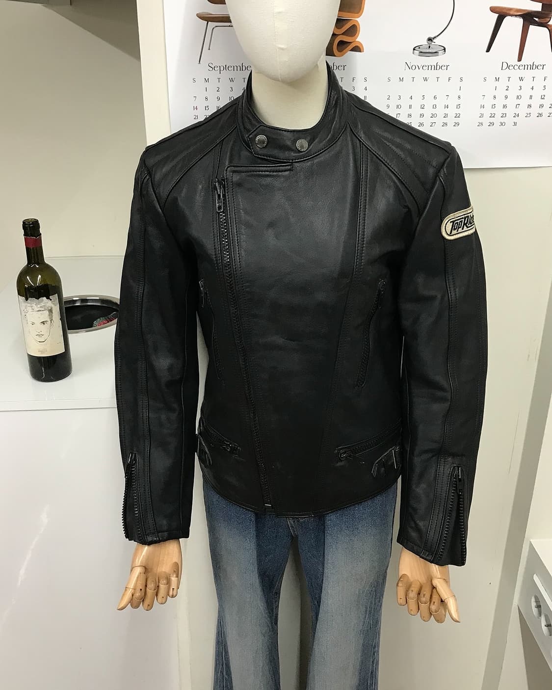 빈티지 레더 라이더 바이커 자켓 상품이미지7