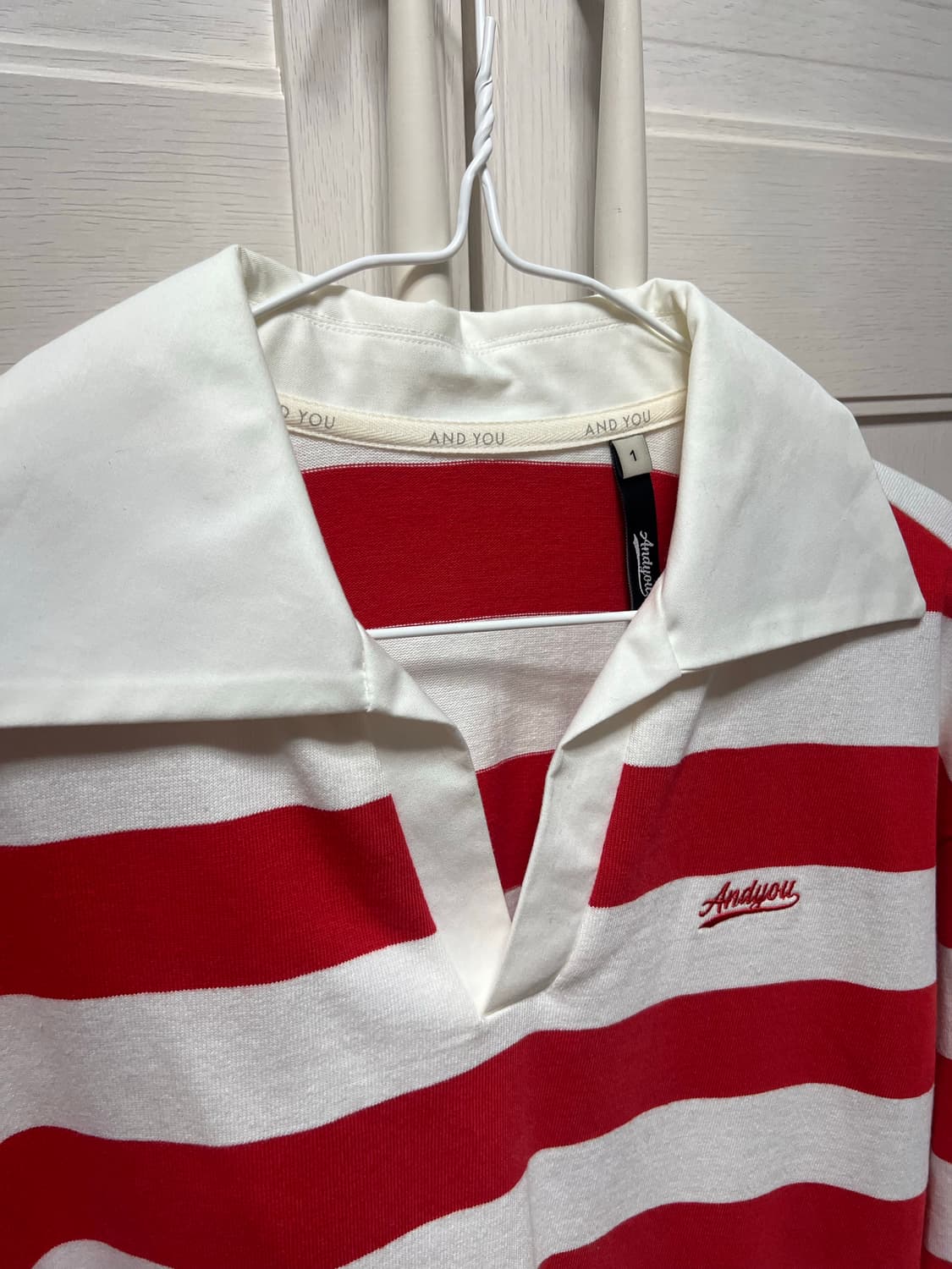 앤유 스트라이프 티셔츠 새상품 상품이미지2