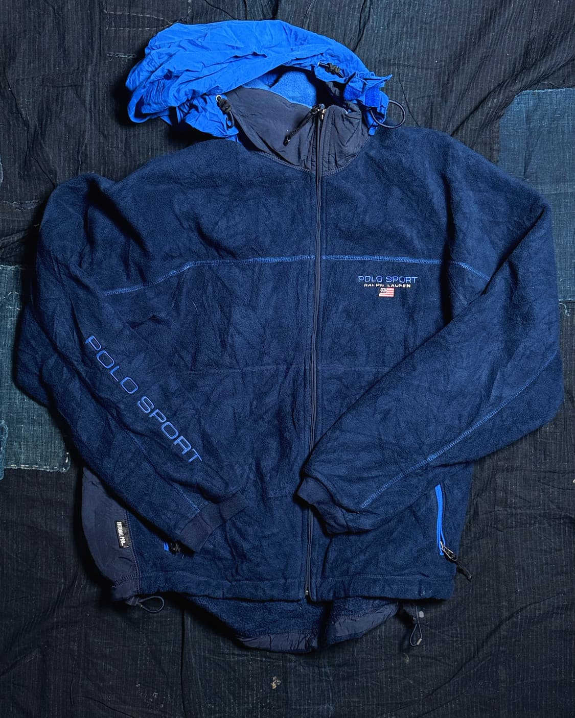 90‘s 폴로 스포츠 자수 플리스 집업 M 상품이미지1