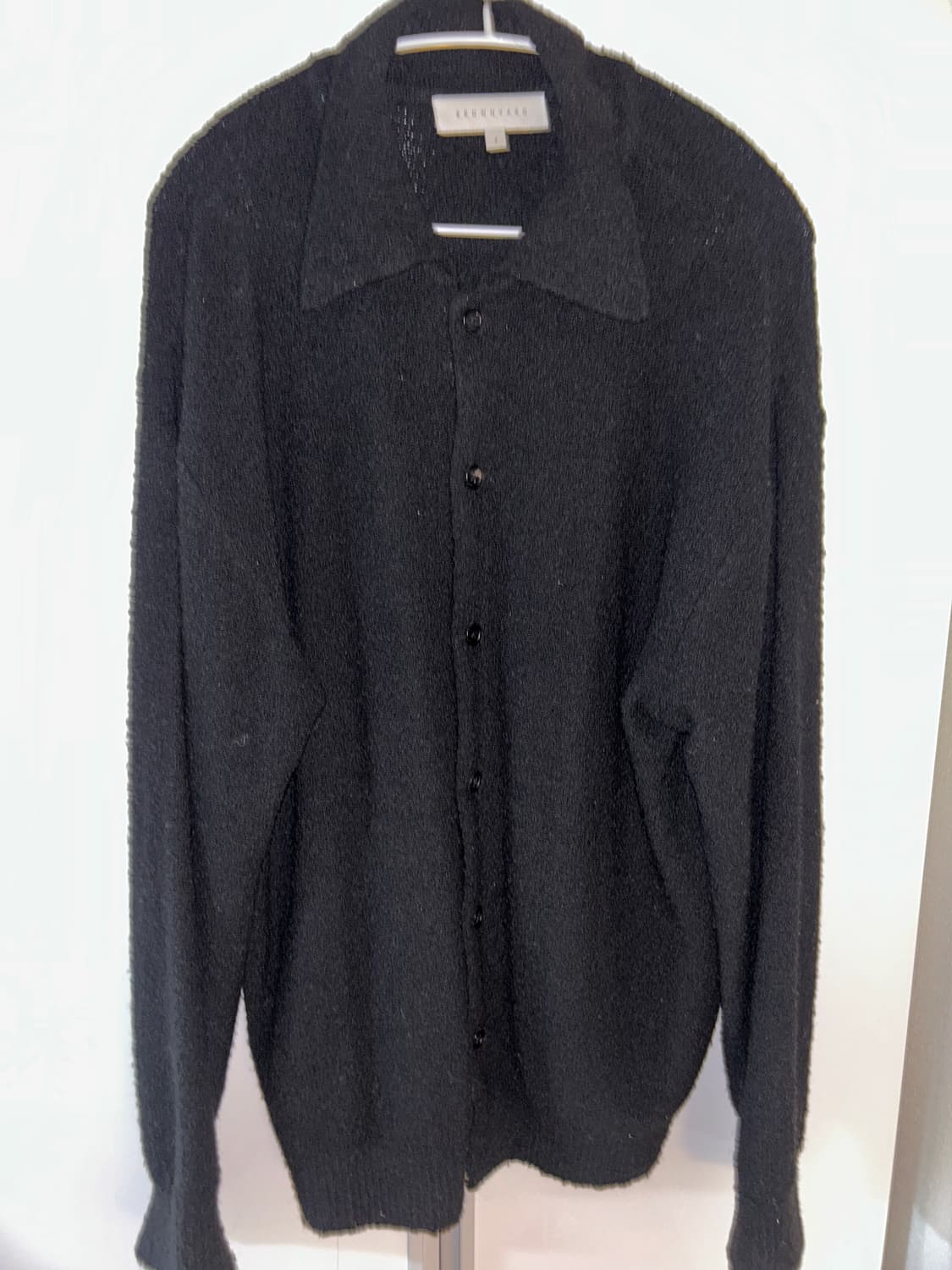 Brownyard 브라운야드 알파카 칼라 가디건 블랙 상품이미지3