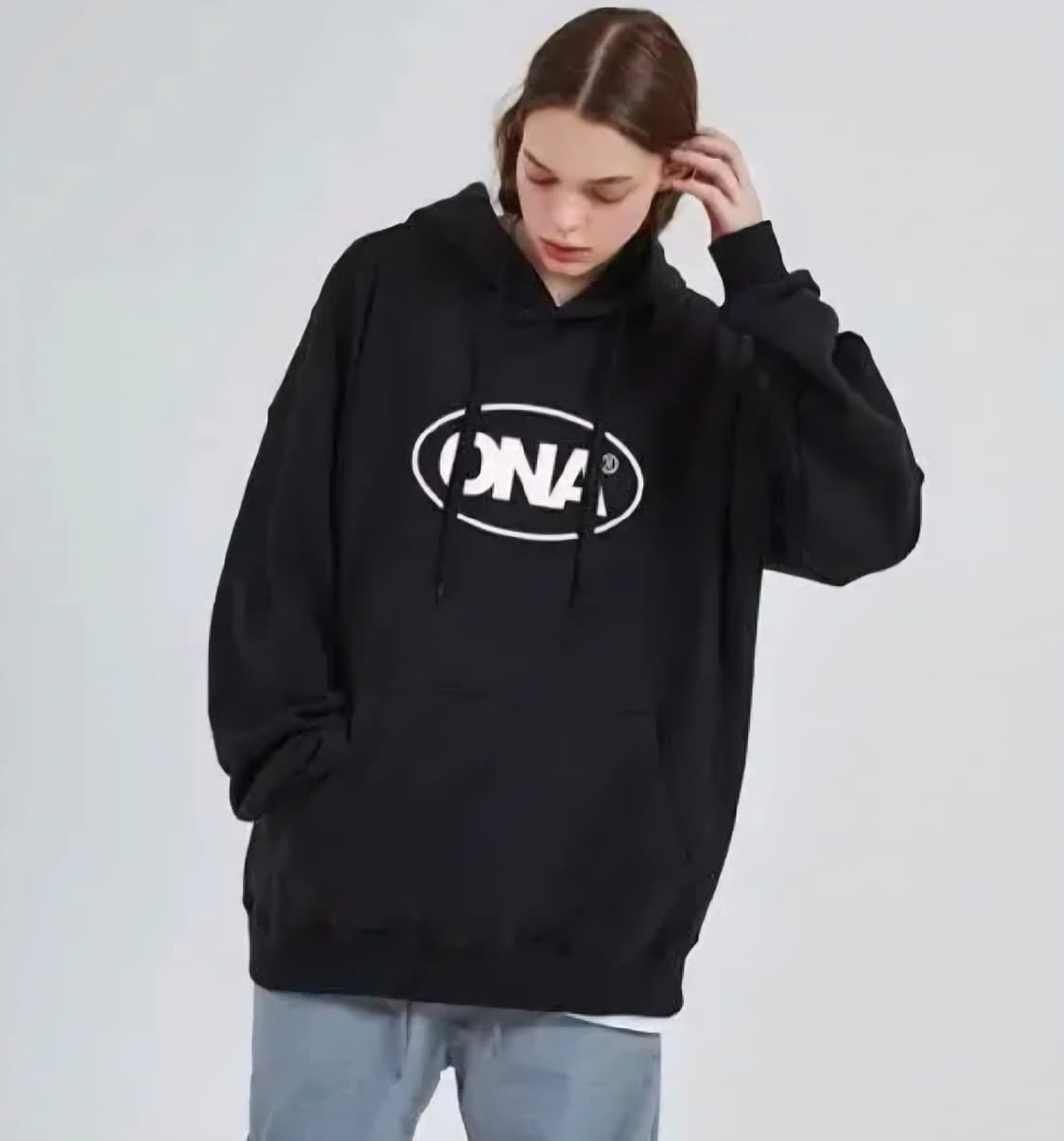 ONA 오엔에이 기모 오버핏 후드티 FREE 아웃핏 미쳤다 후드 상품이미지2