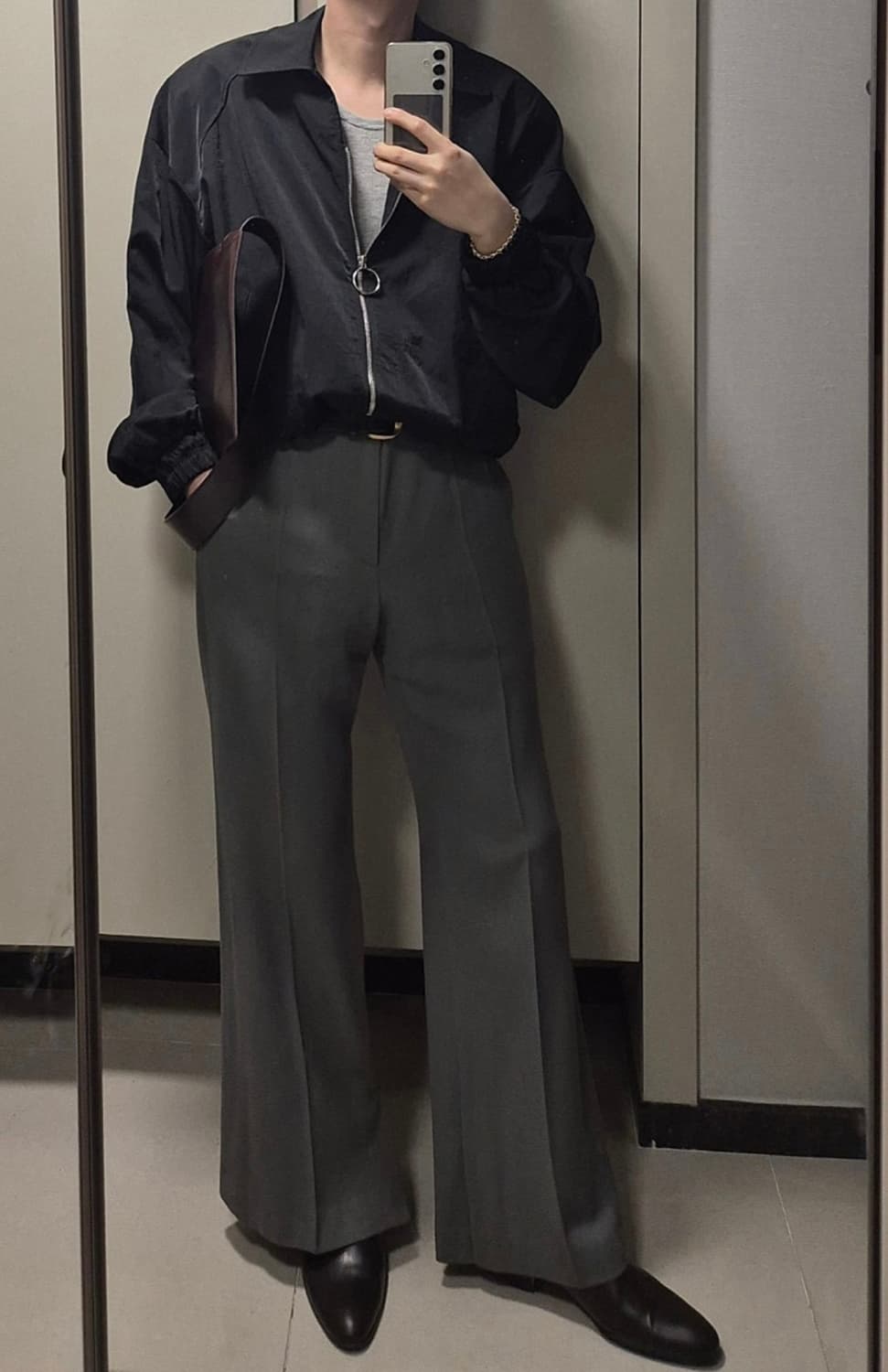 렉토 24s/s 오버핏 드라이버 점퍼 블랙 상품이미지1