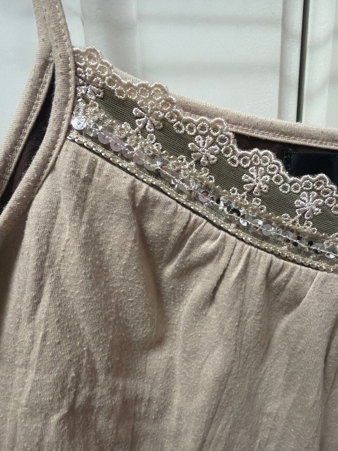 레이스 나시탑 레이어드 빈티지 슬리브리스 상품이미지3