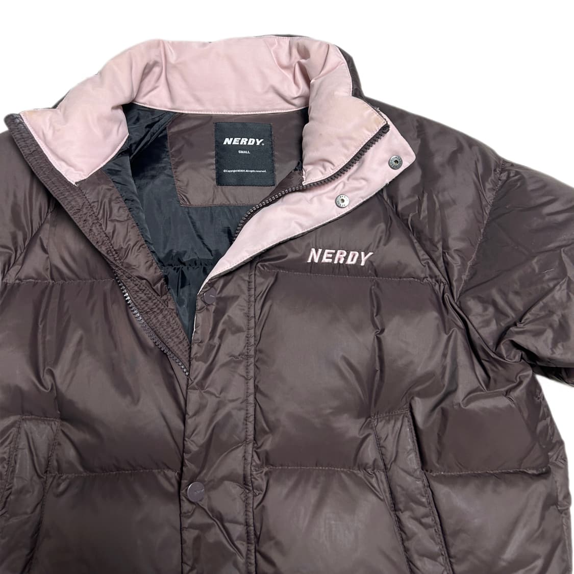 널디(NERDY)의 주피터 크롭 다운 자켓 브라운 상품이미지4
