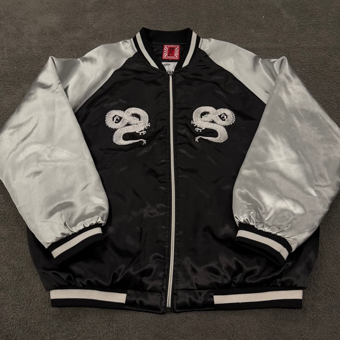 [ 정품/L ] 요코하마 일본 빈티지 용 백룡 자수 스카잔 자켓 상품이미지3