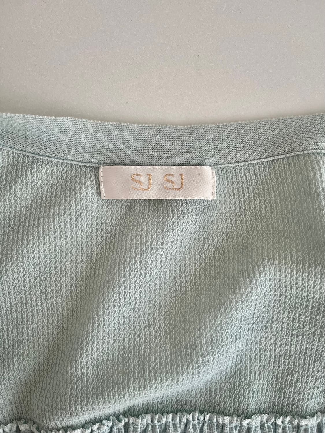 F) 한섬 SJSJ 플리츠 린넨 가디건 민트 상품이미지5