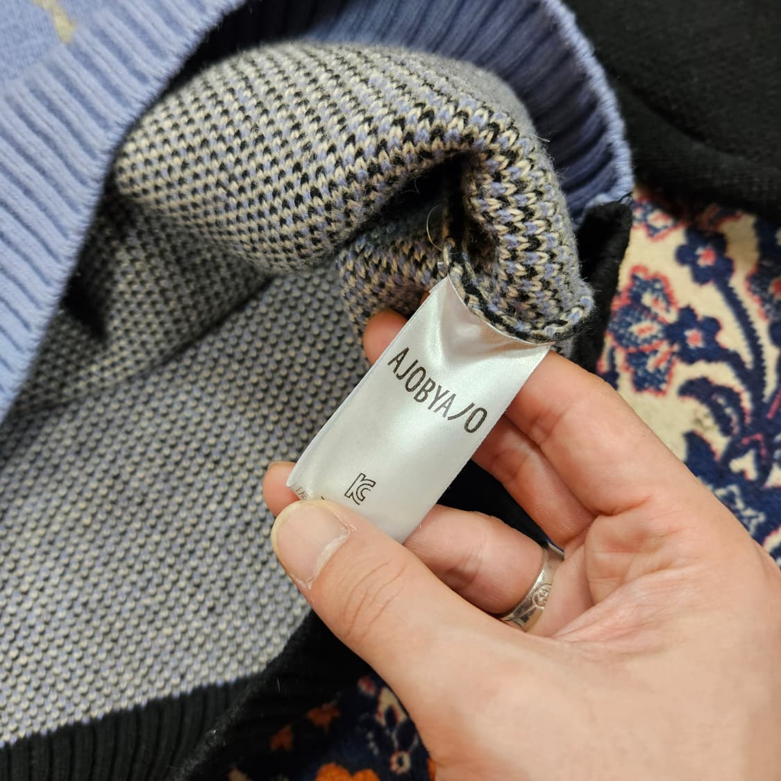 아조바이아조 오버사이즈 울 니트 50 size 상품이미지5