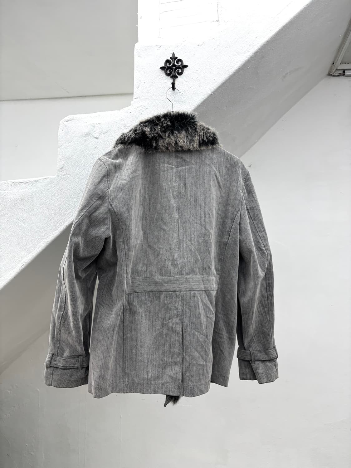Gray vkei mood fur coat  상품이미지4