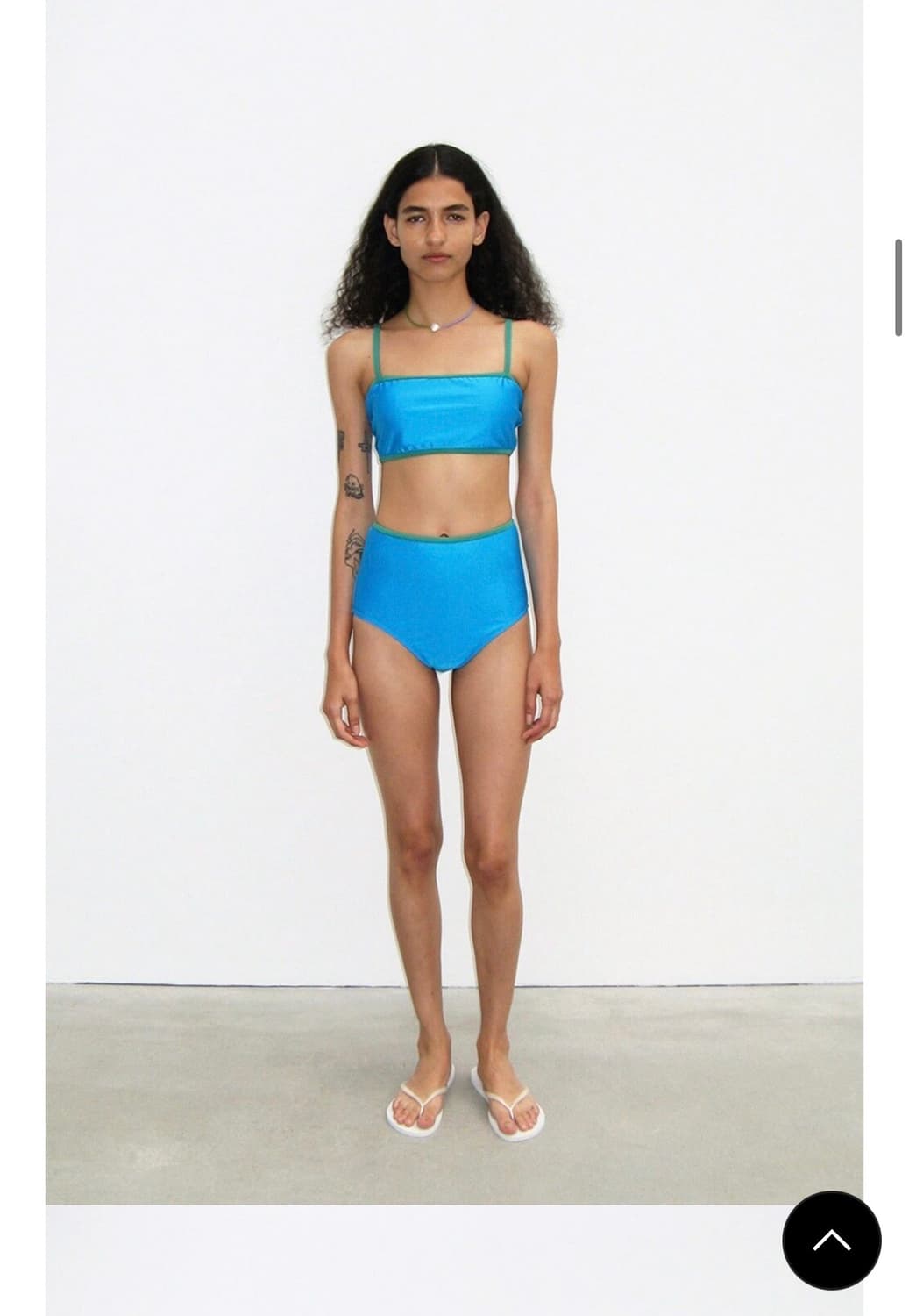 Color block bandeau bikini 상품이미지3