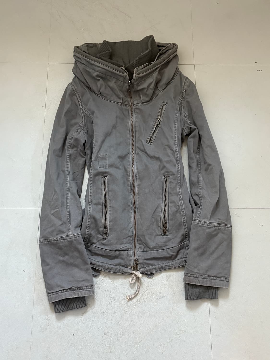 • grey high-neck 2way jacket  상품이미지1