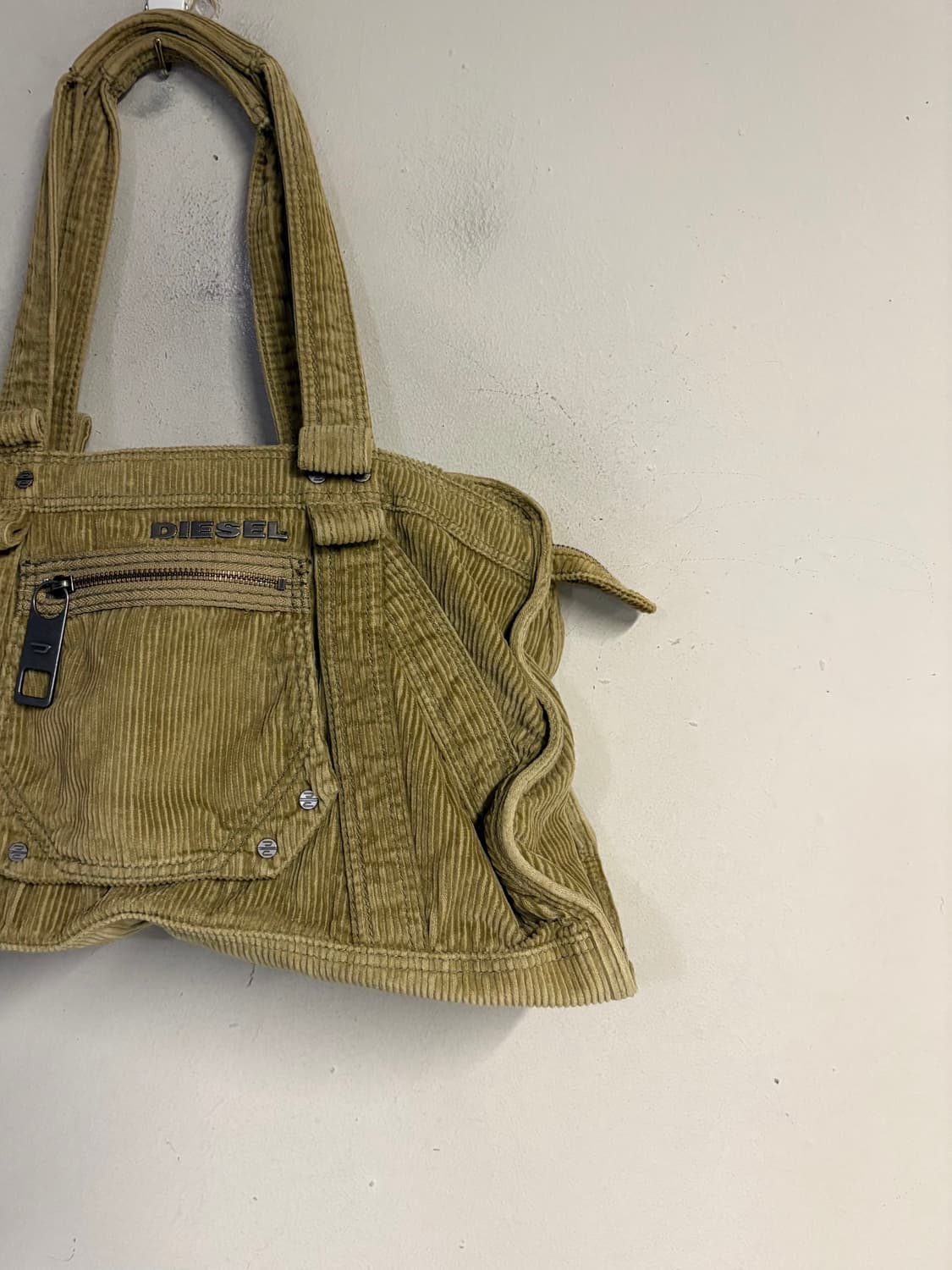 DIESEL corduroy tote bag yellow  상품이미지4