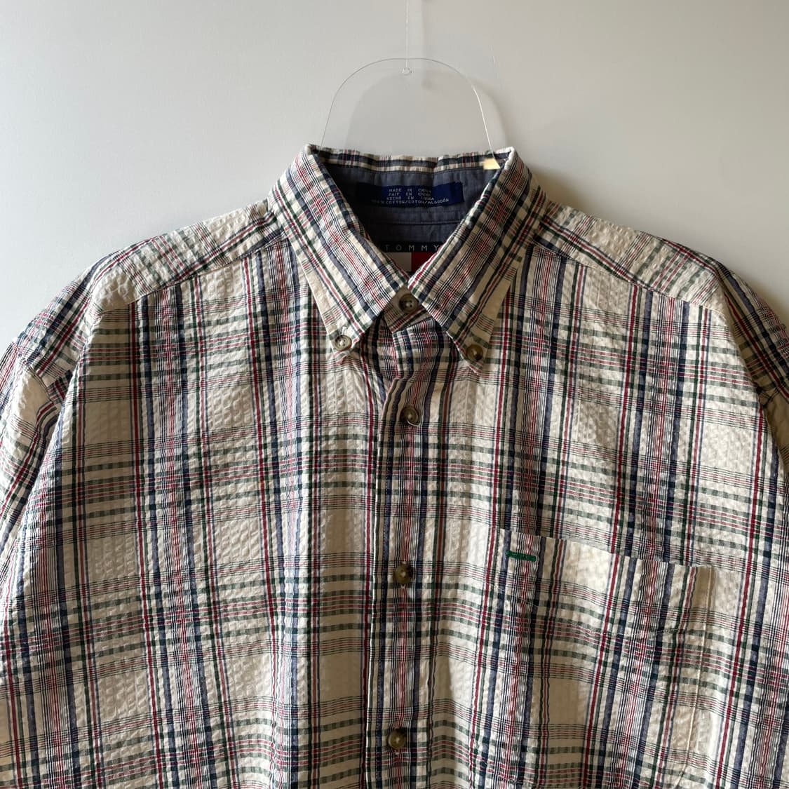 90s 타미힐피거 시어서커 반팔셔츠 상품이미지2