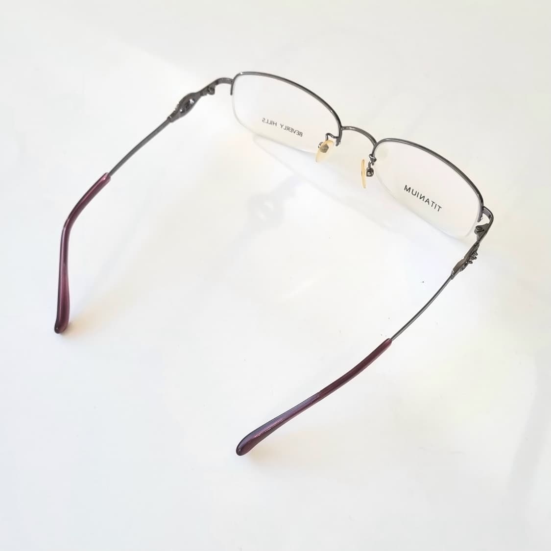 데드스탁 Beverly Hills 메이드 인 이태리 반무테 안경테 상품이미지6