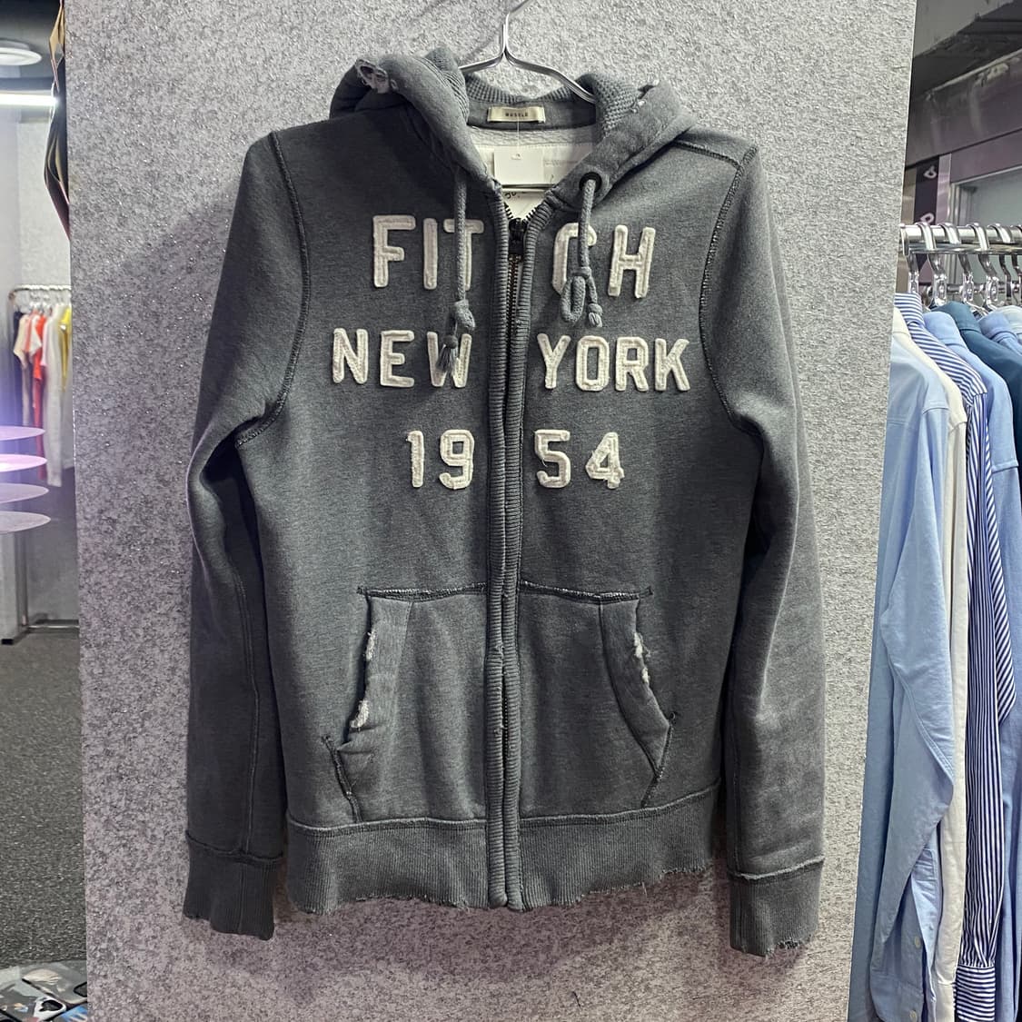 아베크롬비 1954 그레이 후드집업 B3176 상품이미지2