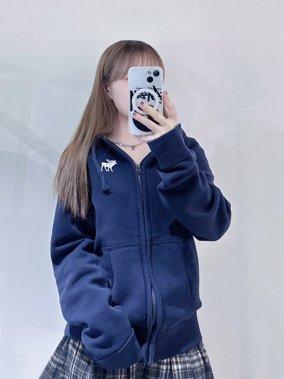 아베크롬비 자수로고 후드집업 상품이미지2