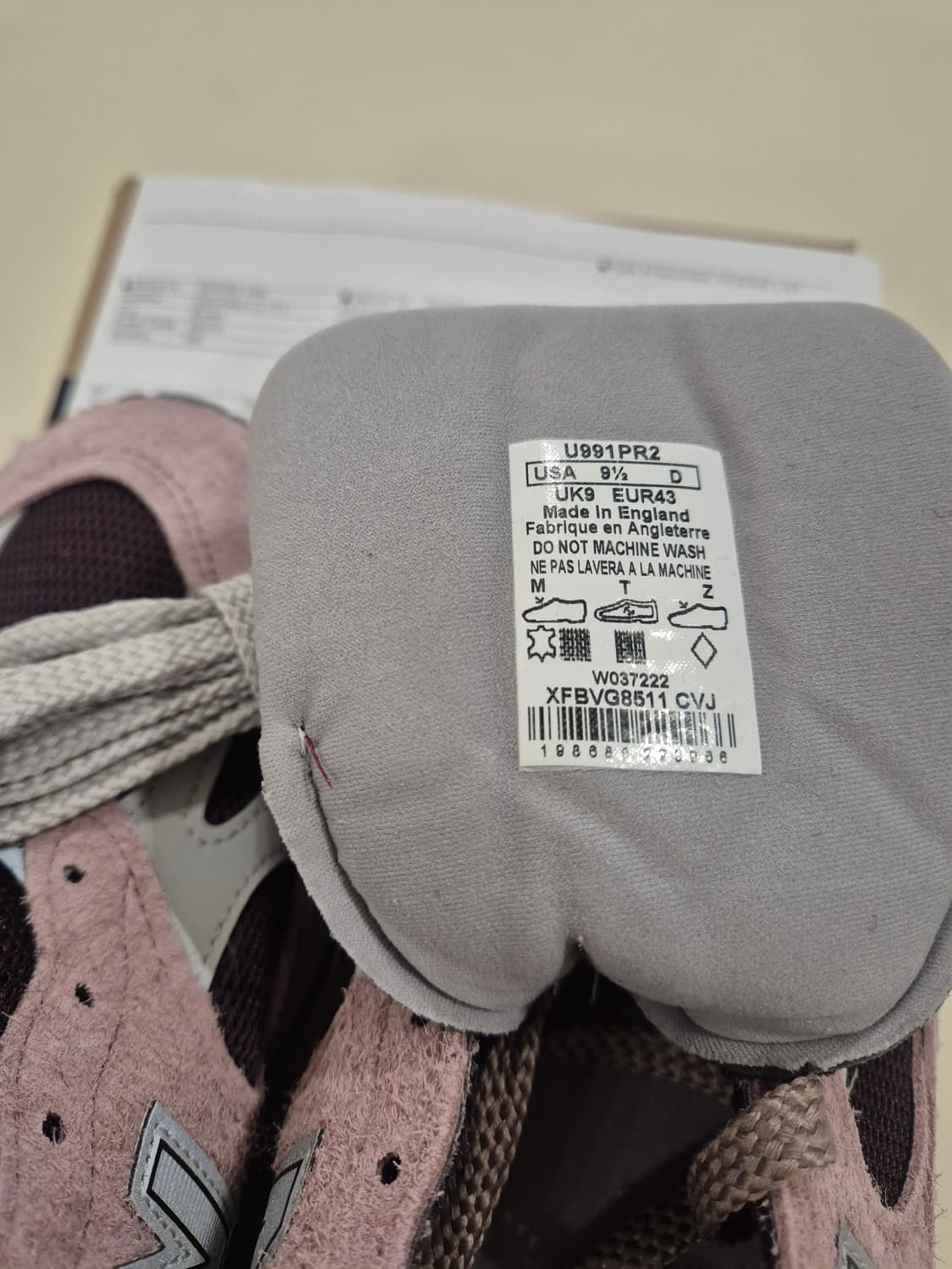 뉴발란스 991v2 grape sorbet 그레이프 소르베  상품이미지5