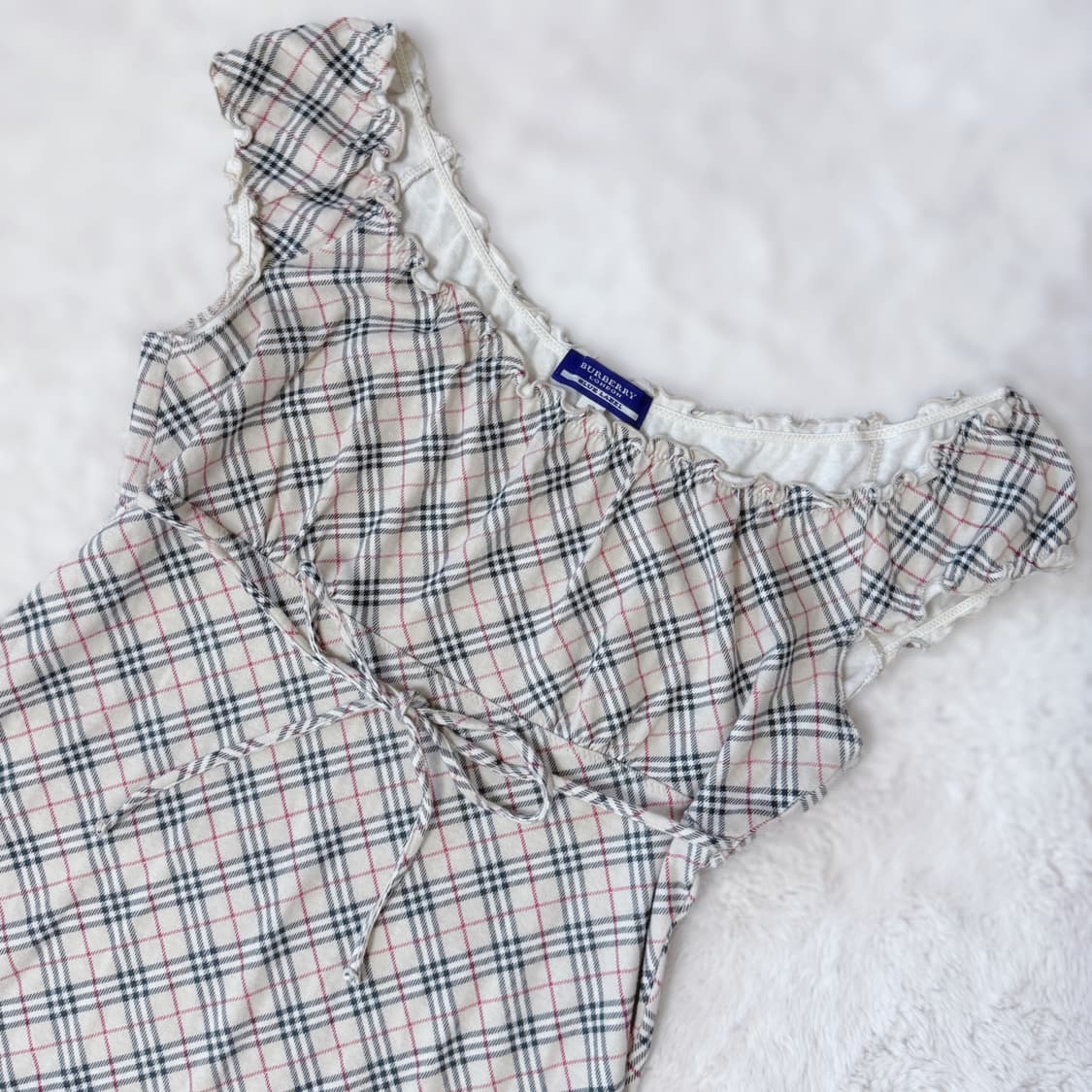 Burberry 버버리 블루라벨 히메갸루 노바체크 리본 블라우스 상품이미지2