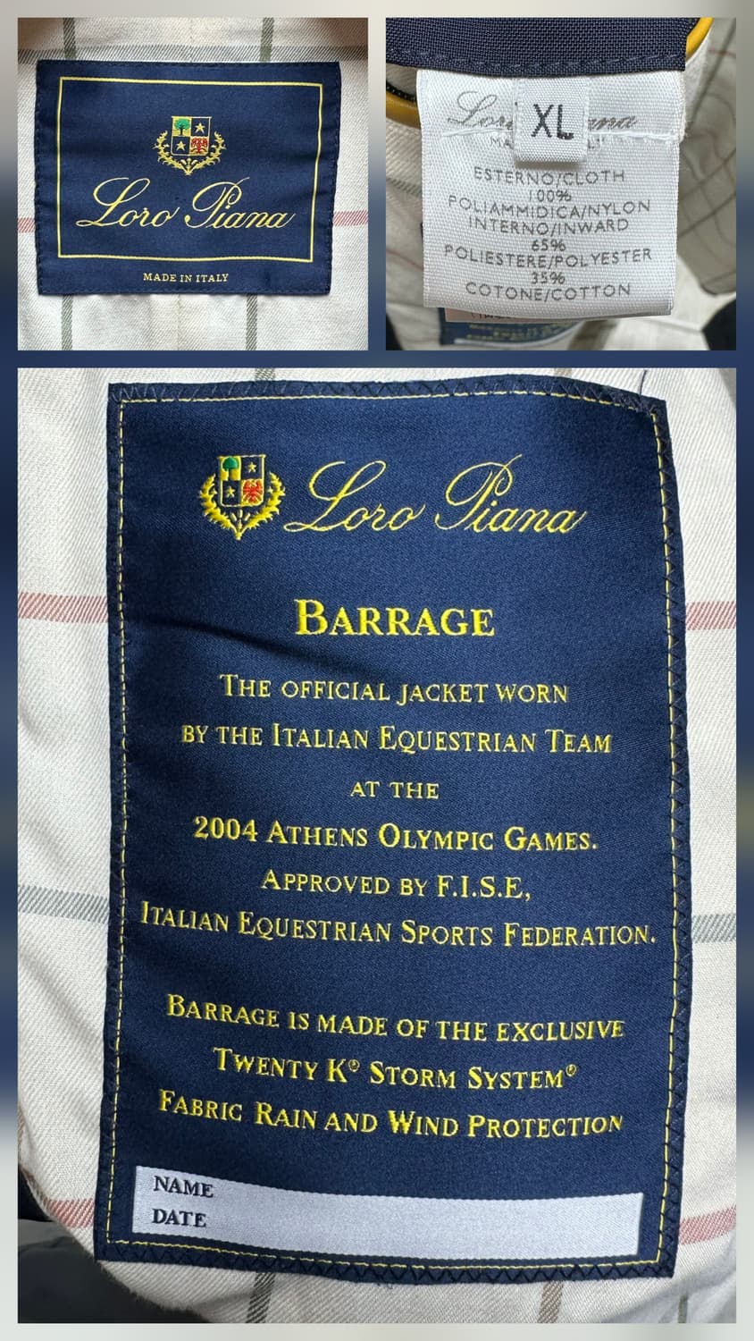 로로피아나 버라지 스톰시스템 하프코트 자켓 XL(105~110) 판매 상품이미지5