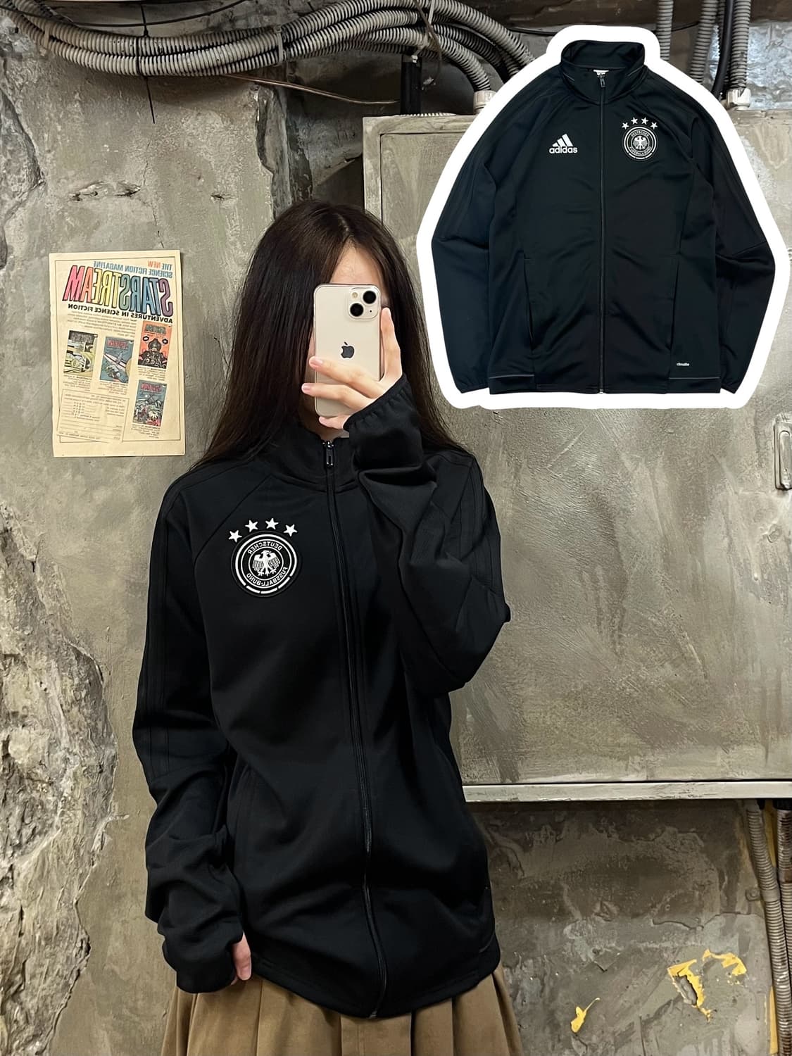 아디다스 독일 져지 트랙탑 블랙 100 #csz440 상품이미지1
