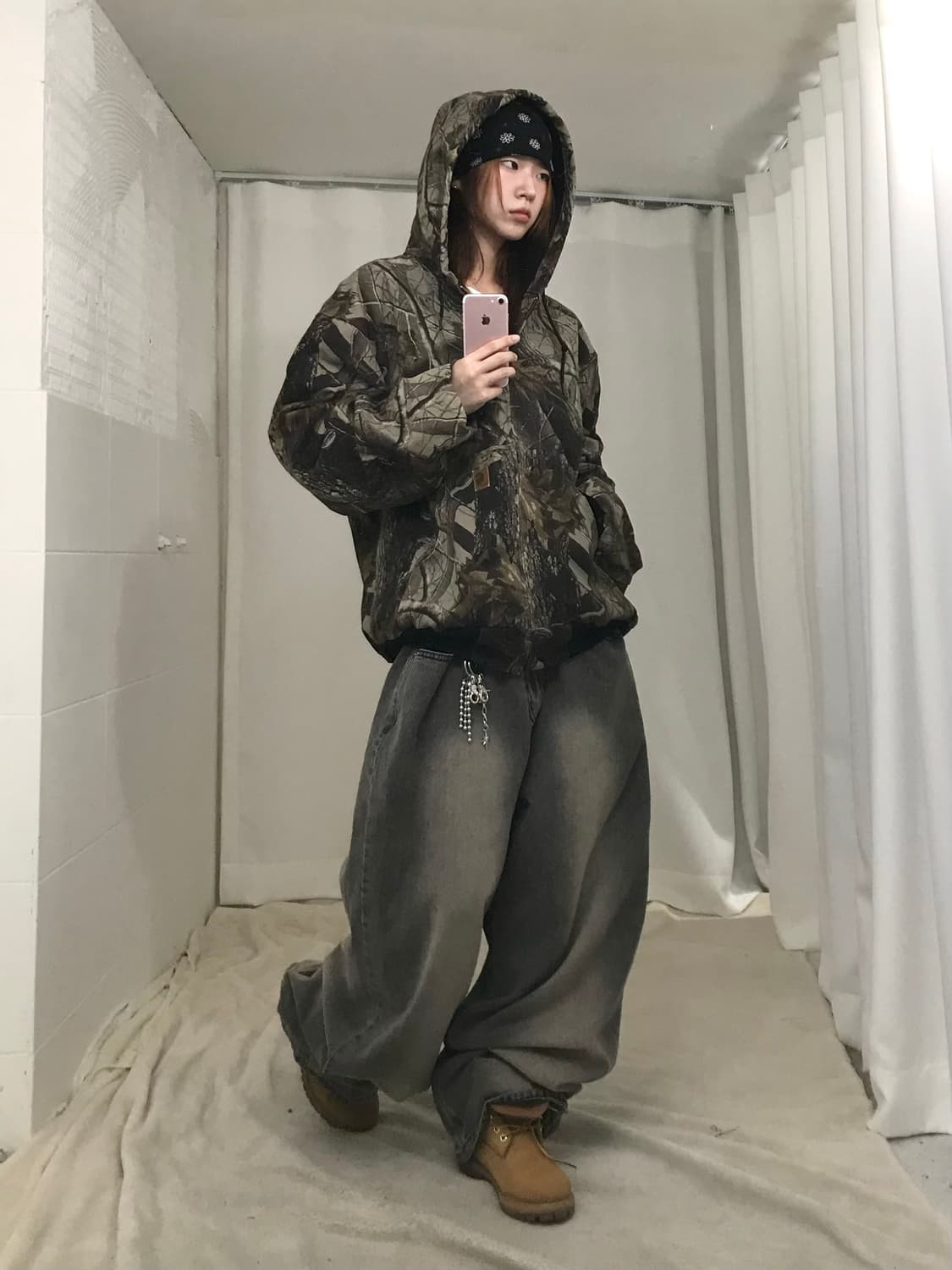 칼하트 J144 카모 리얼트리 액티브 후드 워크 자켓 L 상품이미지2