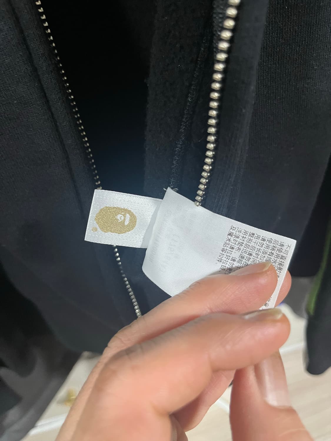 베이프 블랙 후드 집업L 상품이미지6