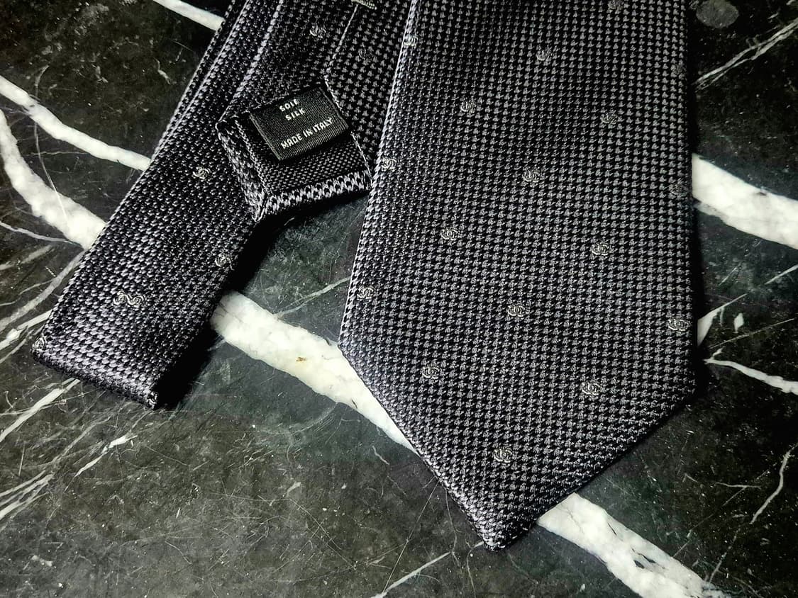 샤넬 타이 넥타이 네이비 상품이미지3