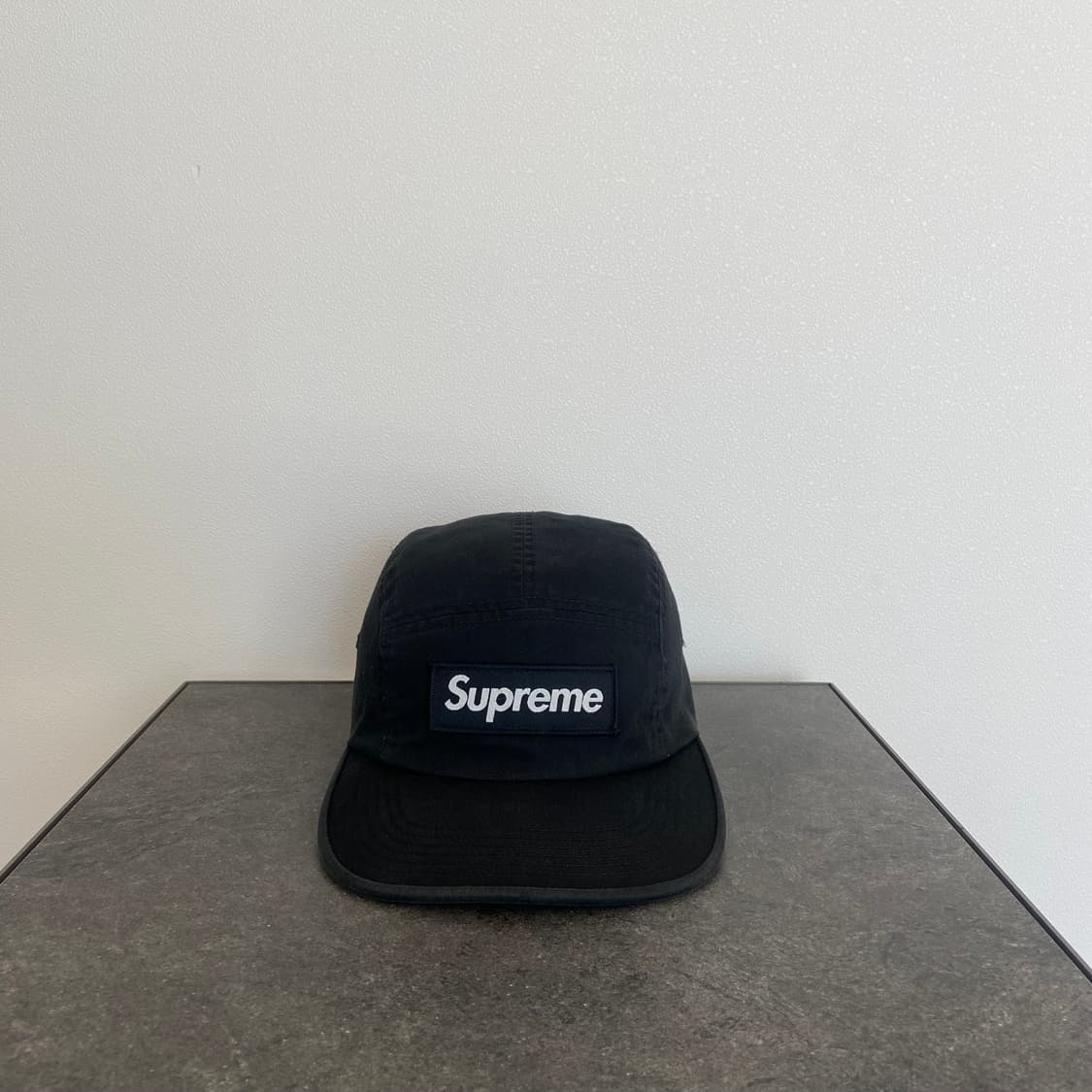 슈프림 워시드 블랙 박스로고 캠프캡 모자 상품이미지1