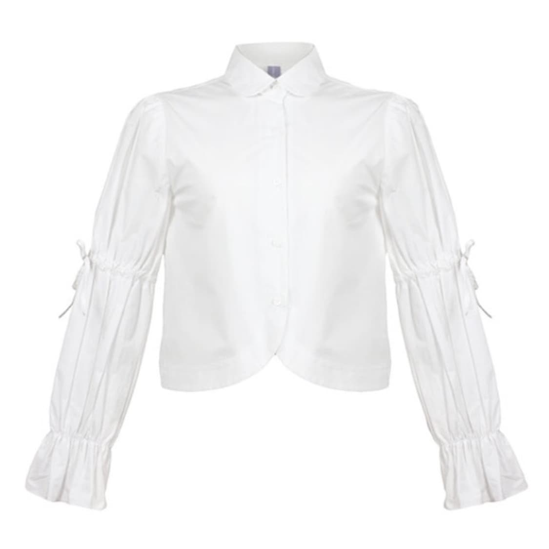 레터프롬문 퍼프 크롭 블라우스 (택O) 상품이미지2