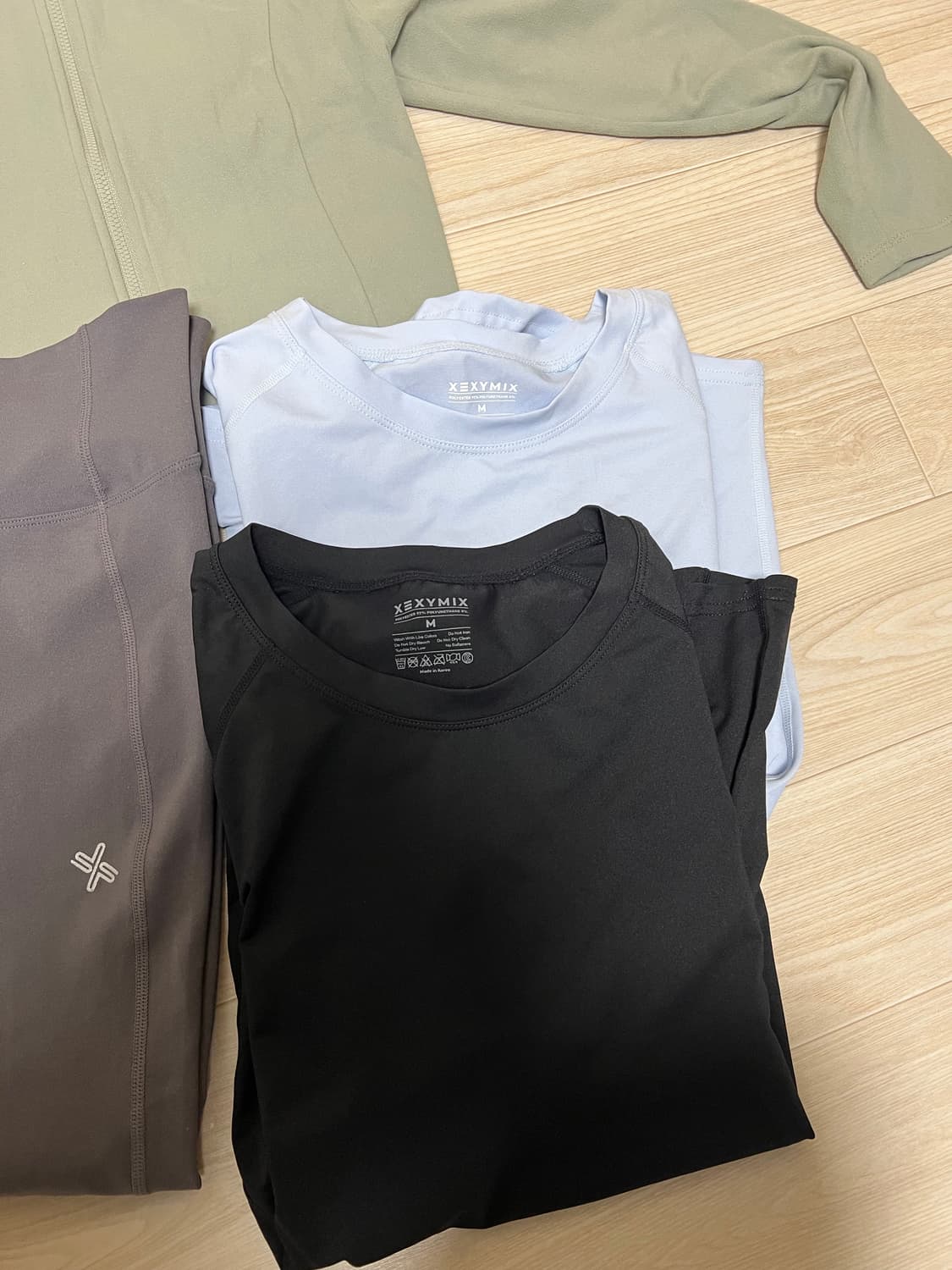 젝시믹스 운동복 세트/아이스페더 숏슬리브 반팔M, 네오플레시 레깅스M 상품이미지2