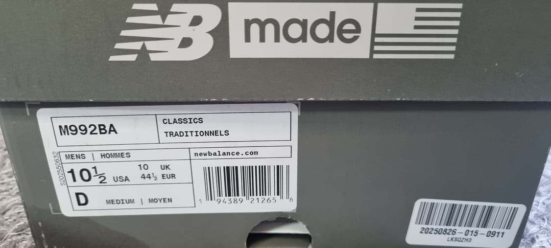 뉴발란스 992 ba 버건디 285 상품이미지8