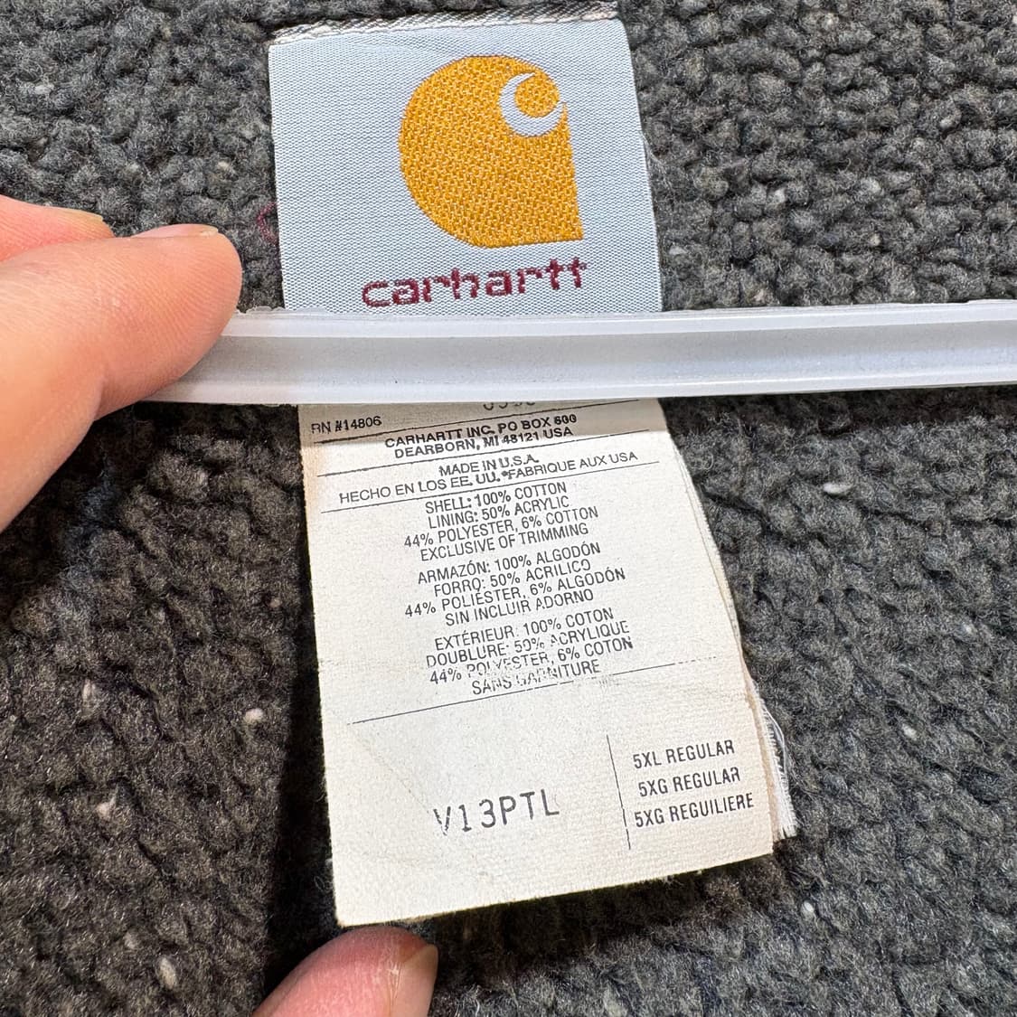 [5XL] CARHARTT 칼하트 빈티지 챠콜 워크 베스트 상품이미지5
