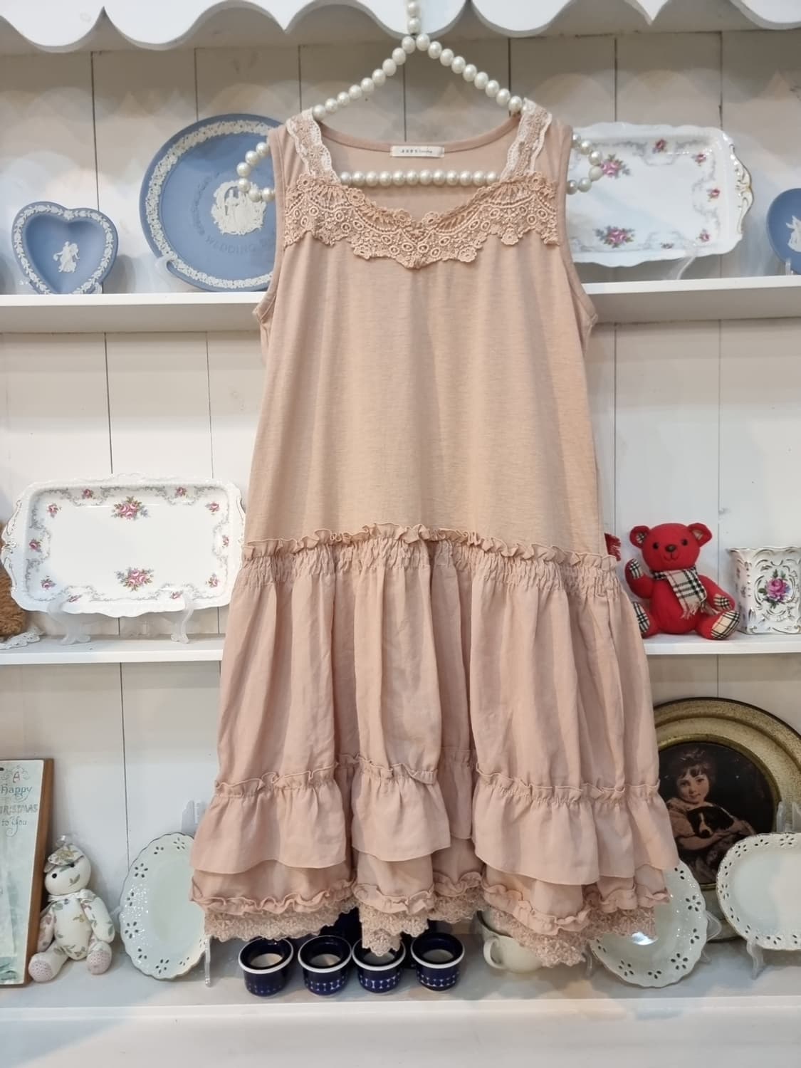 액시즈팜(Axes femme) 모카 레이스 프릴 원피스 상품이미지1