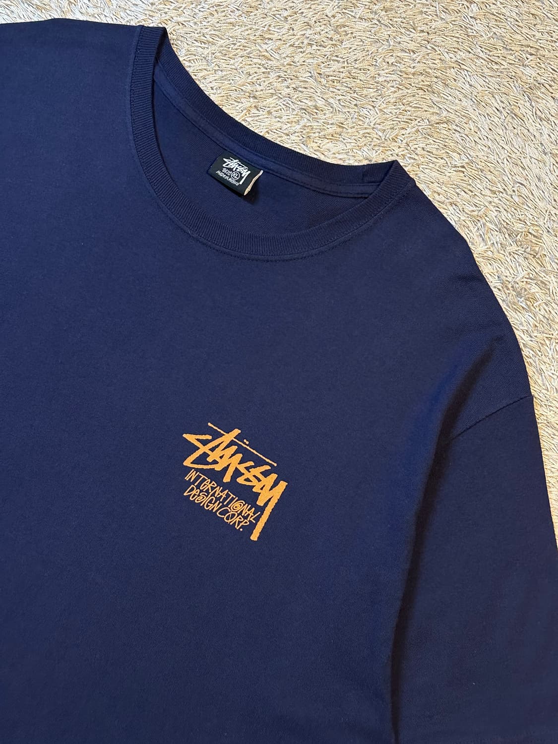 스투시 STUSSY 마스크드 반팔 티셔츠 네이비 상품이미지4